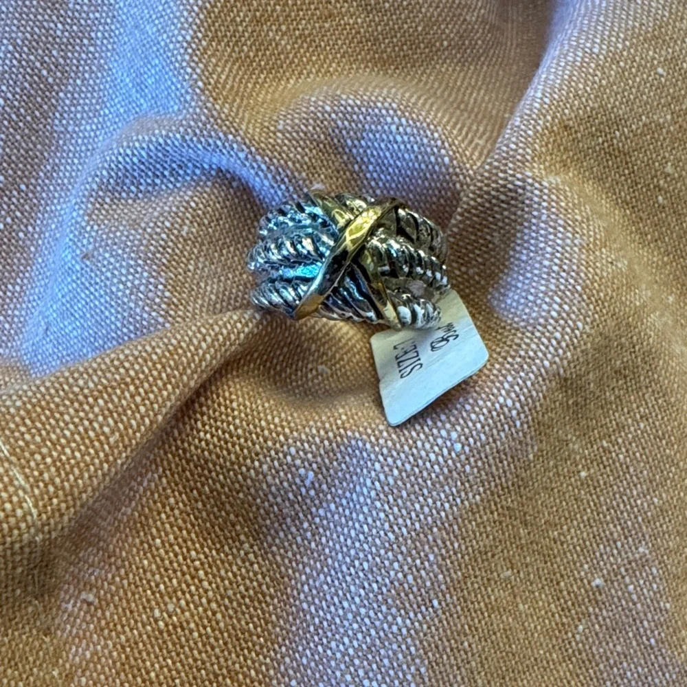 Silver and Gold Knot Ring